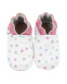 Chaussons cuir Classic Pois - Blanc/Rose